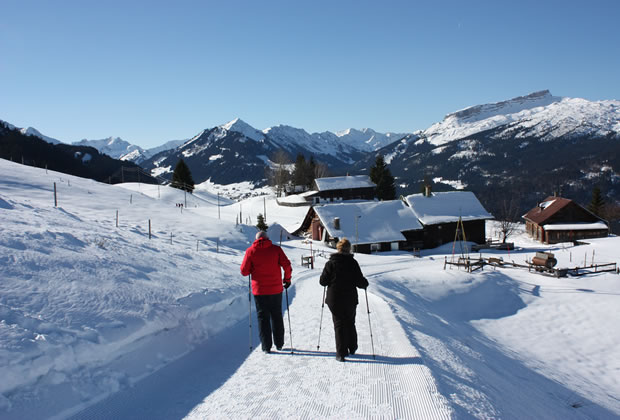 Winterwandern auf präparierten Wegen